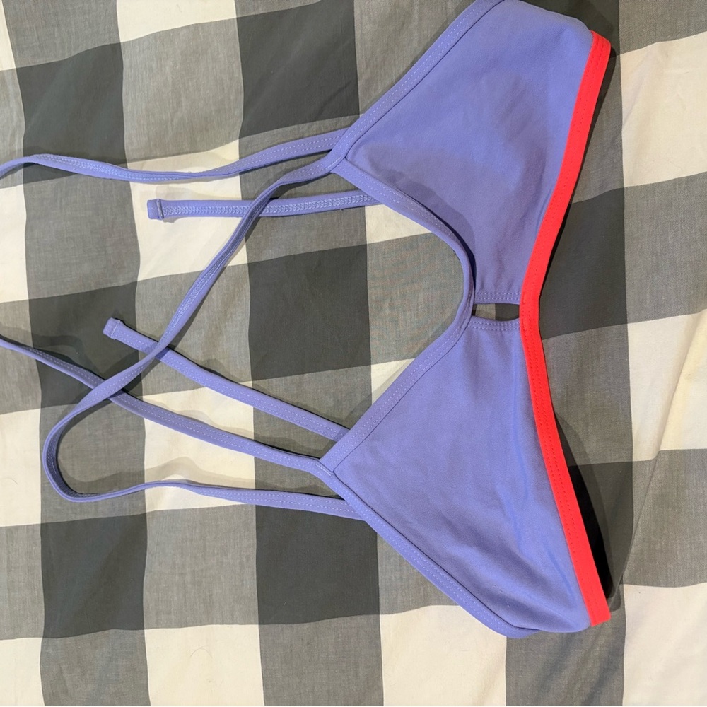 Jolyn Clothing Lavender and Red Bikini Top